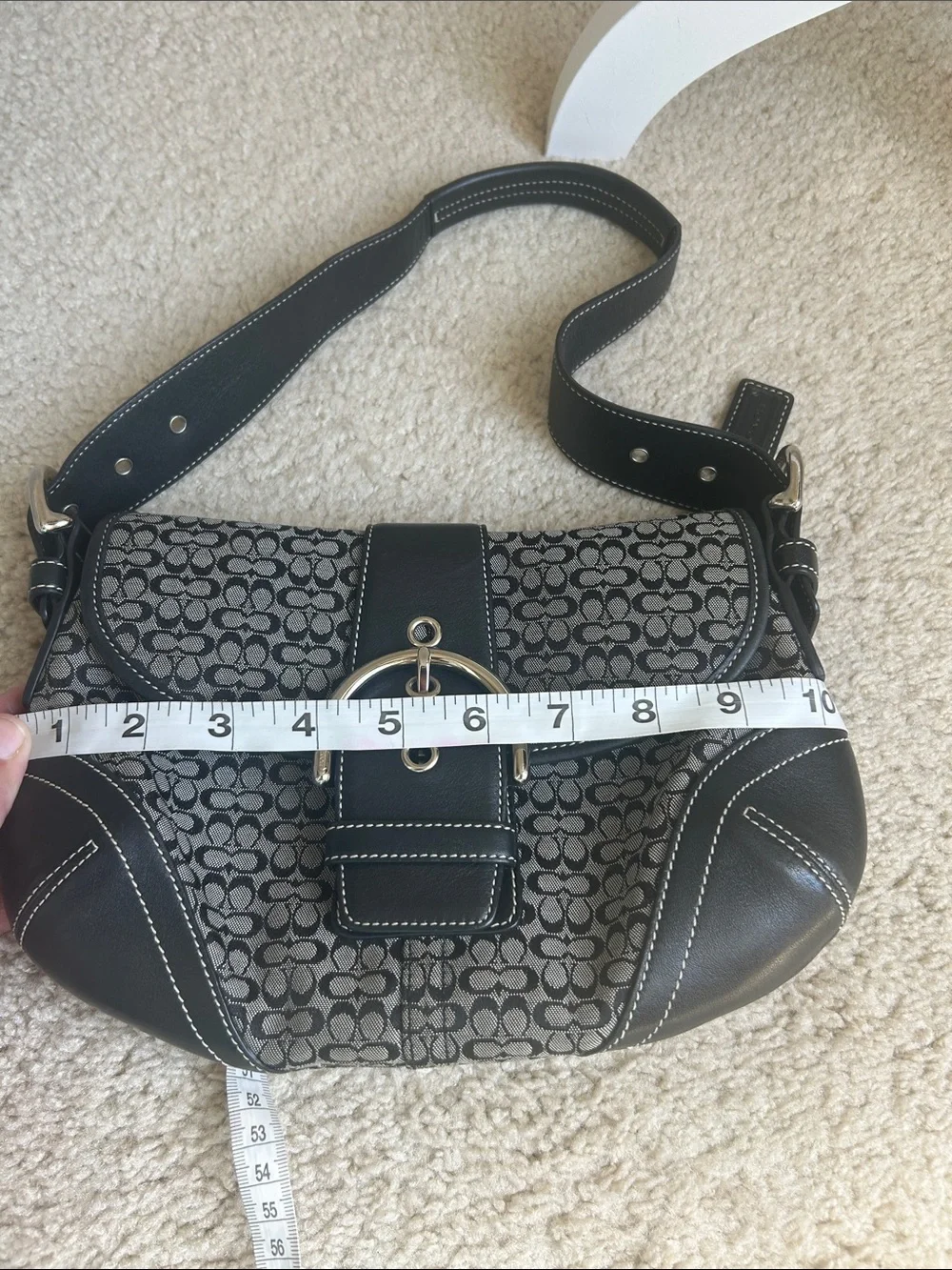 Vintage coach soho Shoulder Bag 6818 black canvas - Picture 10 of 13